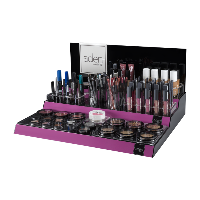 Plexi asztali teszter display -fekete lépcsős